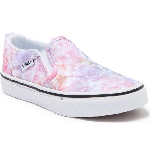 NIB Vans Asher Heart Tie Dye Slip-On Shoes (Big girls sizes) - Picture 4 of 12